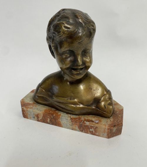 After Donatello (1386-1466) Bronze Bust of a Young Boy