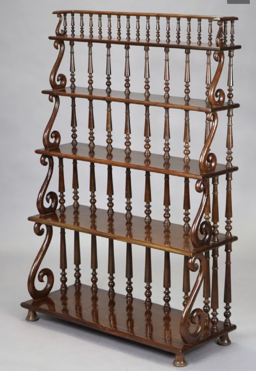 Mahogany Waterfall Bookcase
