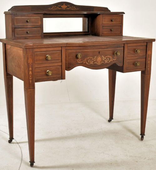 Edwardian Inlaid Writing Desk in the Manner of Edward’s and Robert’s