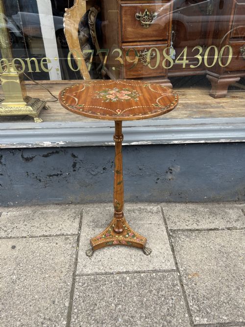 Small Satinwood Painted Wine Table