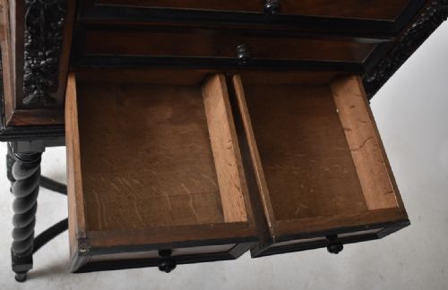 FLEMISH WALNUT COLLECTORS CABINET ON STAND - ADDITIONAL PHOTO 4