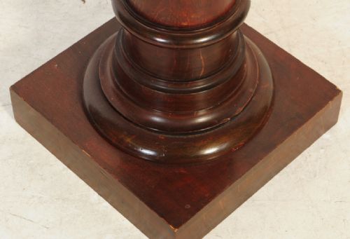 A C19TH OAK BUST STAND - ADDITIONAL PHOTO 2
