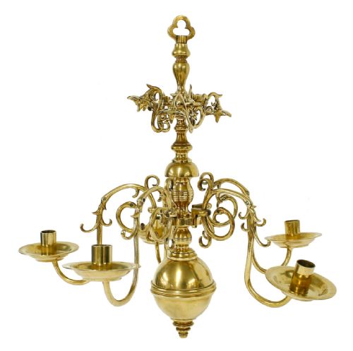 C18th Dutch Brass Chandelier C1700