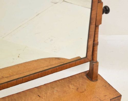 GEORGE III BURR MAPLE DRESSING MIRROR - ADDITIONAL PHOTO 1