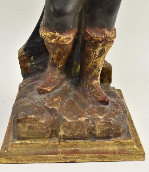 PAIR OF CARVED BLACKAMOOR FIGURES AS CANDELABRAS - ADDITIONAL PHOTO 4