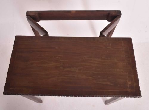 C18TH CONCERTINA ACTION CHIPPENDALE CARD TABLE - ADDITIONAL PHOTO 2