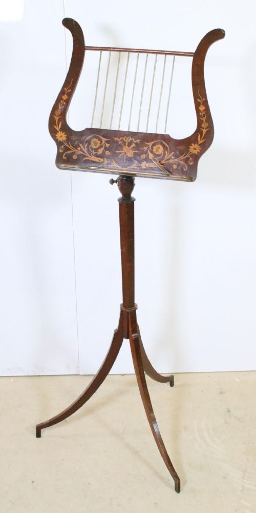 Edwardian Inlaid Music Stand