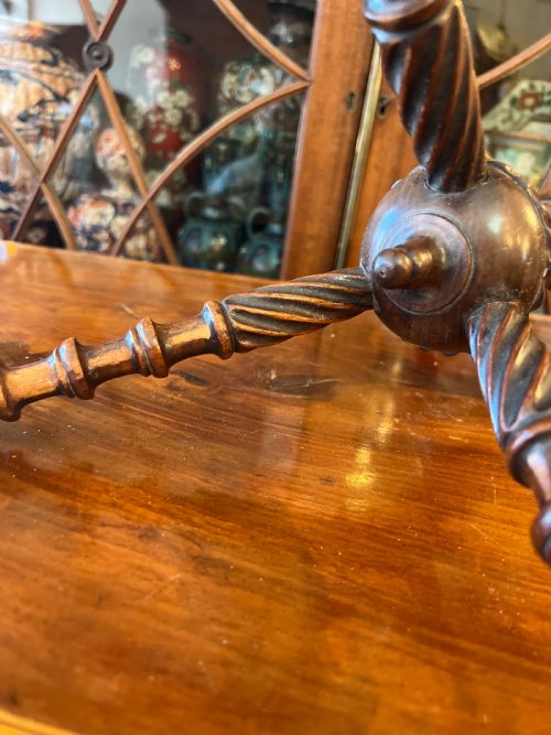 EARLY C19TH TREEN CAT OR PLATE STAND - ADDITIONAL PHOTO 3