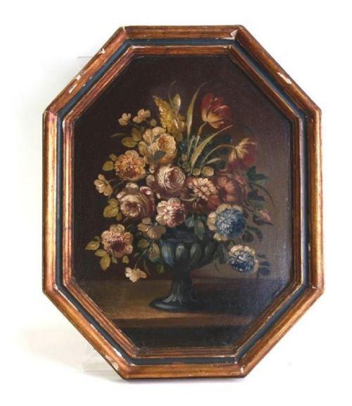 Dutch Still Life of Flowers Oil Painting on Board
