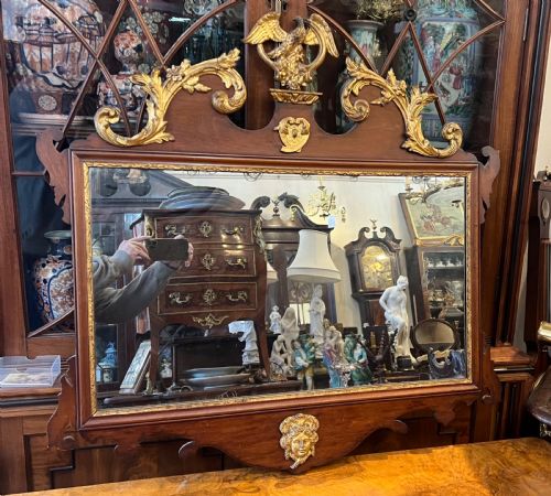 EDWARDIAN FRETWORK PARCEL GILT WALL MIRROR - ADDITIONAL PHOTO 1
