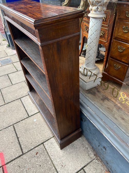 EDWARDIAN OAK ADJUSTABLE BOOKCASE - ADDITIONAL PHOTO 3