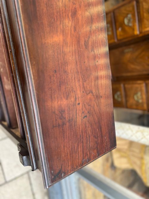 EDWARDIAN WALNUT BOOKCASE WITH ADJUSTABLE SHELVES - ADDITIONAL PHOTO 6