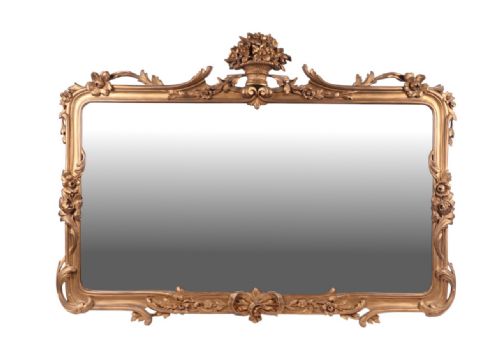 C19TH CARVED GILTWOOD WALL MIRROR - ADDITIONAL PHOTO 2