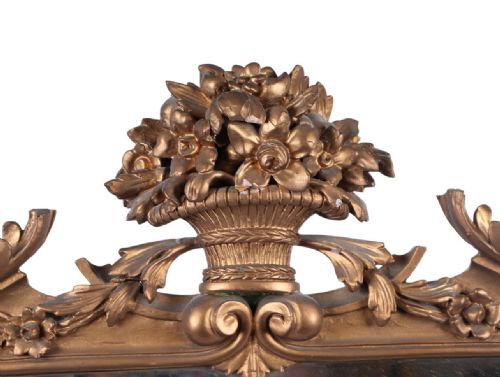 C19TH CARVED GILTWOOD WALL MIRROR - ADDITIONAL PHOTO 7