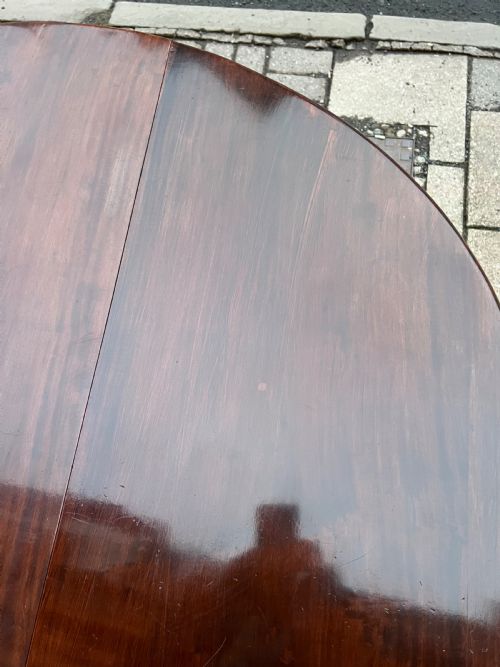 C18TH CUBAN MAHOGANY DROP LEAF TABLE WITH CARVED CABRIOLE LEGS AND POINTED PAD FEET - ADDITIONAL PHOTO 8