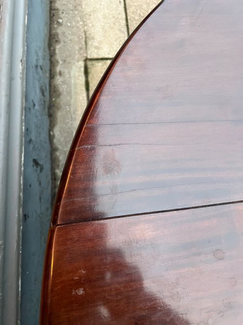 C18TH CUBAN MAHOGANY DROP LEAF TABLE WITH CARVED CABRIOLE LEGS AND POINTED PAD FEET - ADDITIONAL PHOTO 11