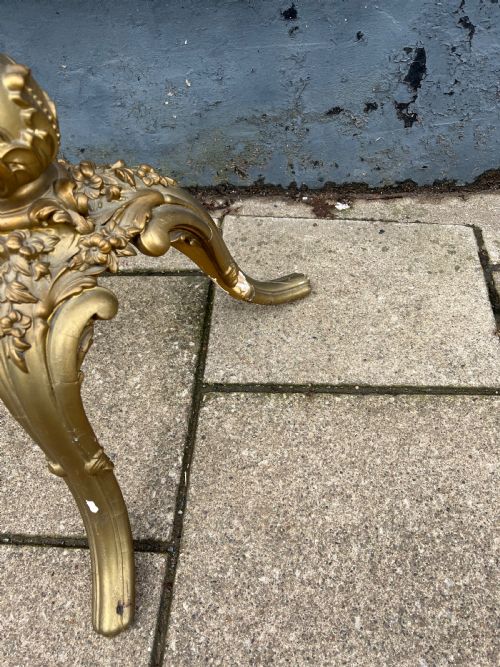 C19TH GILDED POLE SCREEN WITH LARGE OVAL EMBROIDERY - ADDITIONAL PHOTO 1