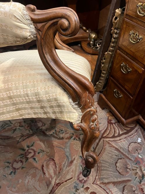 ROSEWOOD CARVED SHOWWOOD ARMCHAIR - ADDITIONAL PHOTO 1