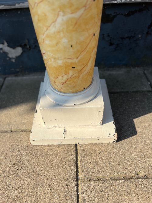 C19TH FAUX MARBLE PAINTED COLUMN - ADDITIONAL PHOTO 6
