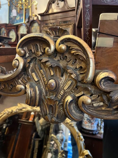 LARGE C 19TH CARVED GILTWOOD PIER MIRROR - ADDITIONAL PHOTO 7