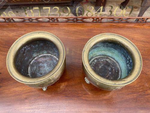 PAIR OF DUTCH BRASS JARDENAIRES - ADDITIONAL PHOTO 1