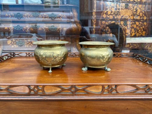 PAIR OF DUTCH BRASS JARDENAIRES - ADDITIONAL PHOTO 2