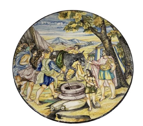 ITALIAN MAIOLICA CHARGER IN THE URBINO STYLE