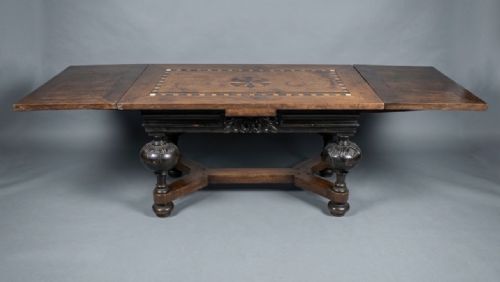 Dutch C17th Inlaid Draw Leaf Table