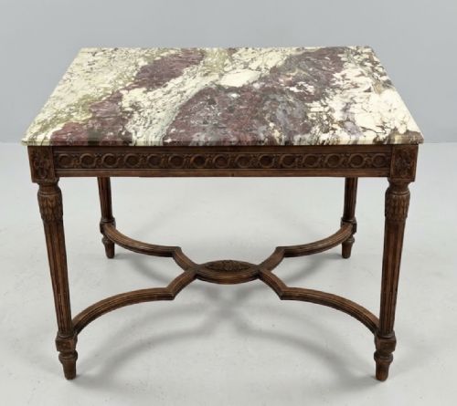 A Breccia Medicea Violetta Marble Topped Table