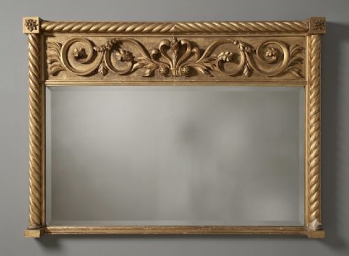 C19th Giltwood Overmantel Mirror