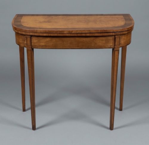George III Satinwood and Rosewood Crossbanded Card Table