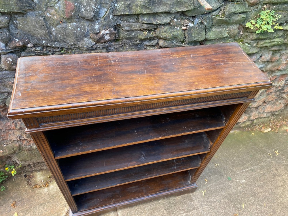 Small oak Edwardian bookcase  View VI