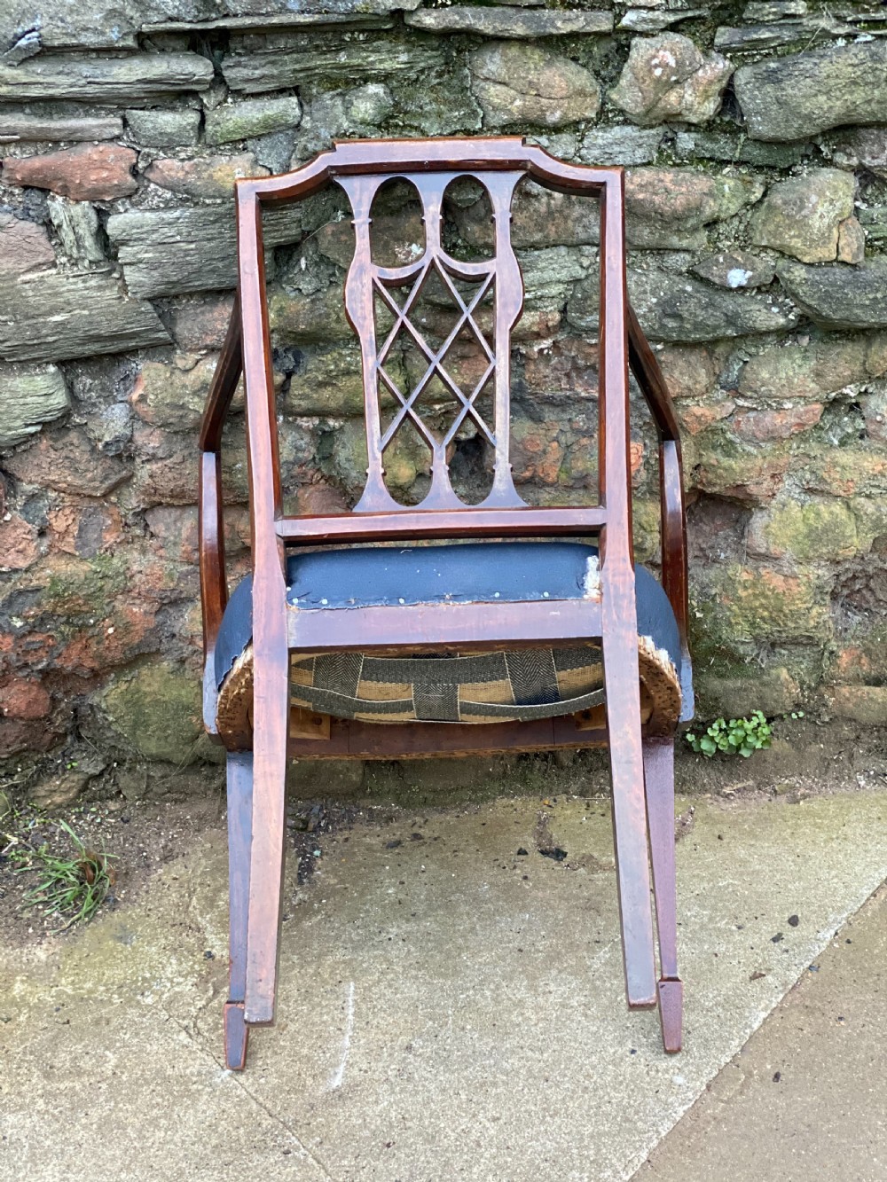 C18th carved mahogany armchair  View II