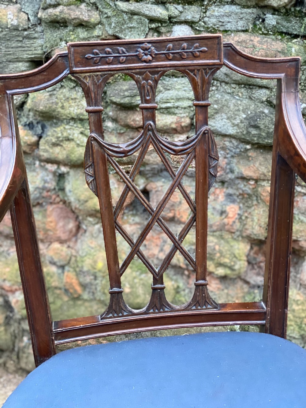 C18th carved mahogany armchair  View IV