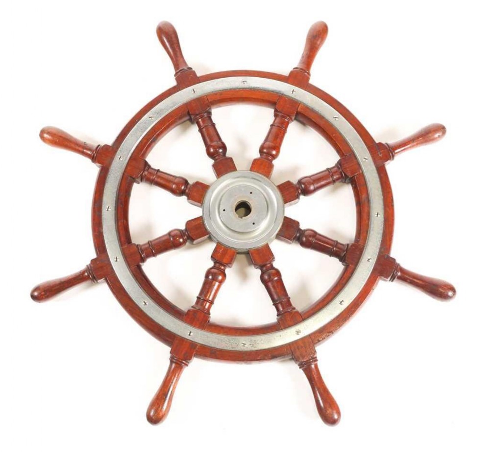 Early C20th ships wheel 