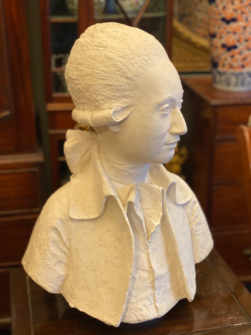 1930s art school plaster model of an C18th young man  View II