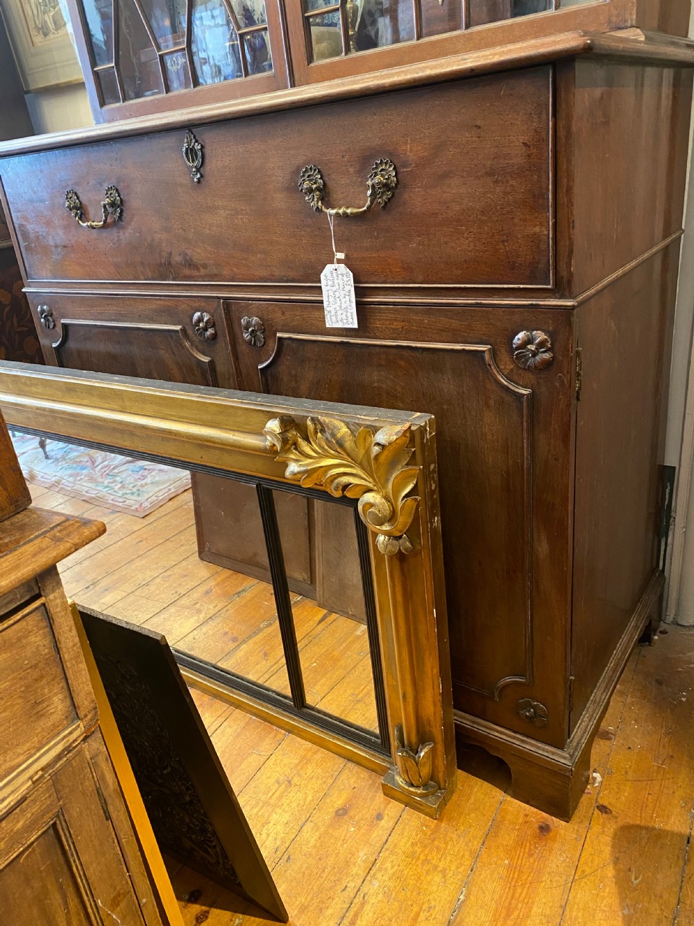 C18th mahogany secretaire bookcase  View V