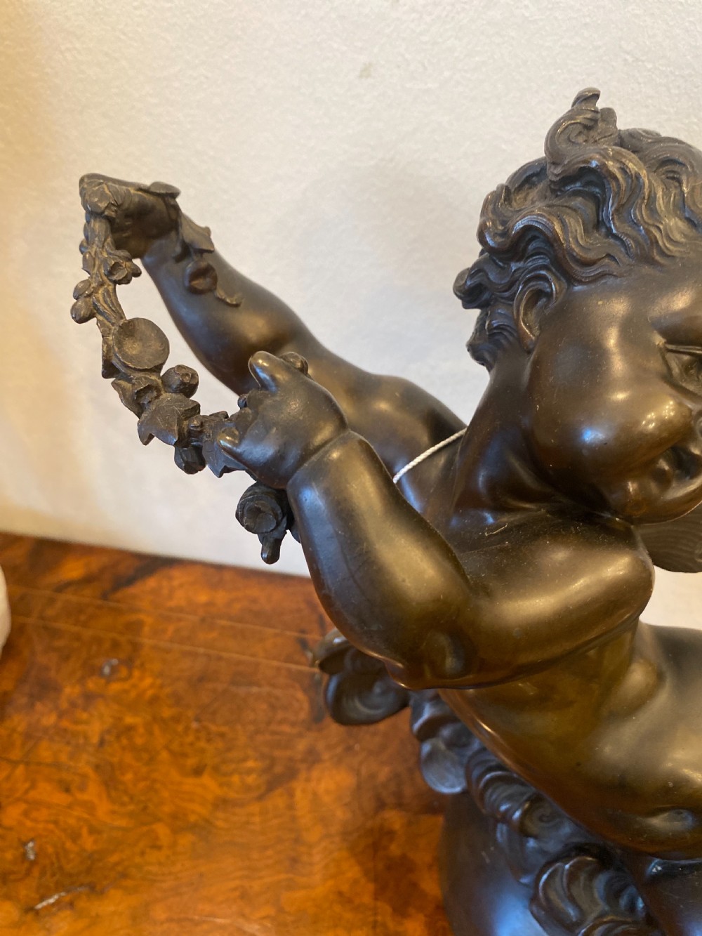 C19th bronze cherub  View II