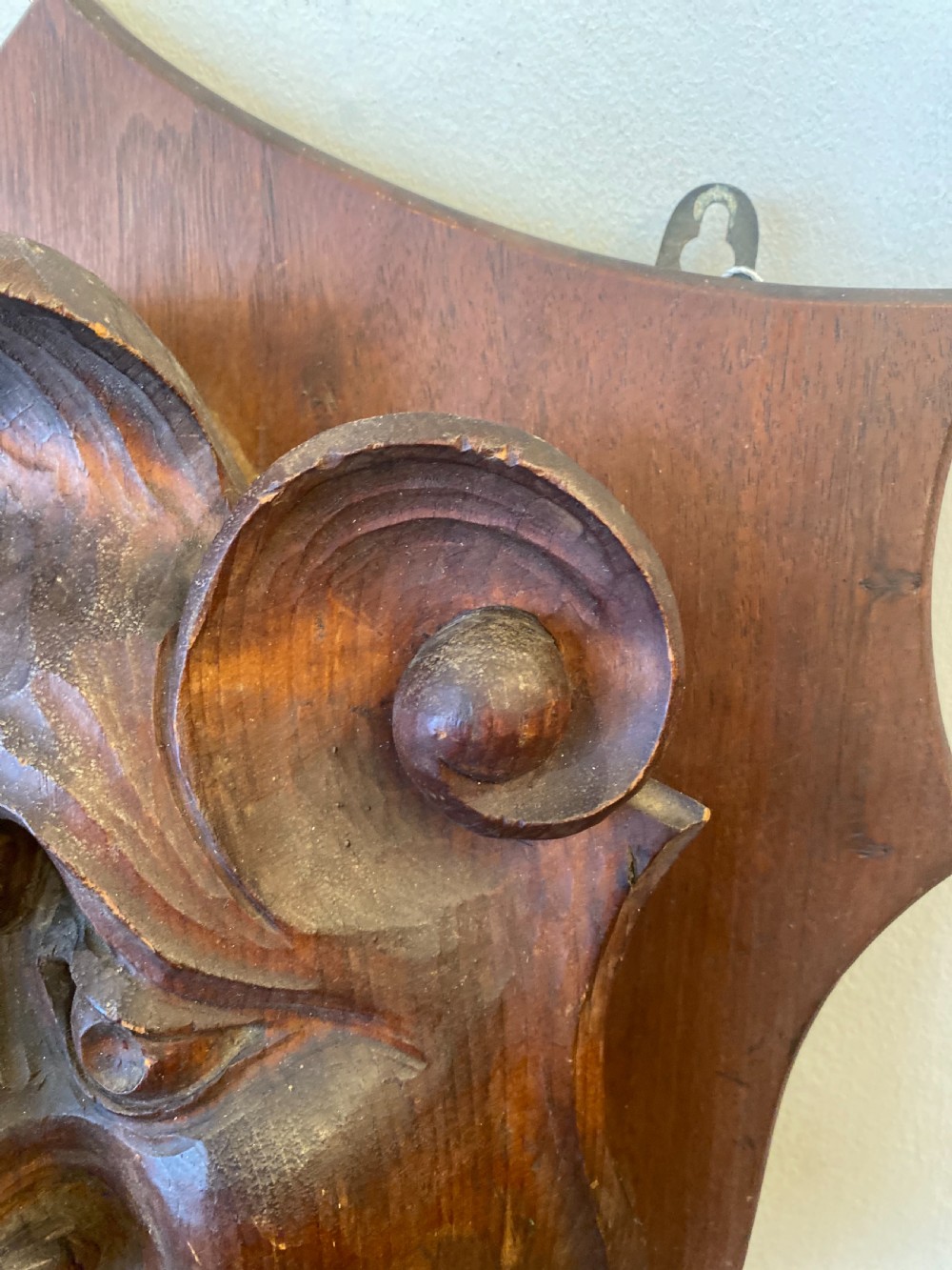 Wall mounted grotesque carved head of large size  View V