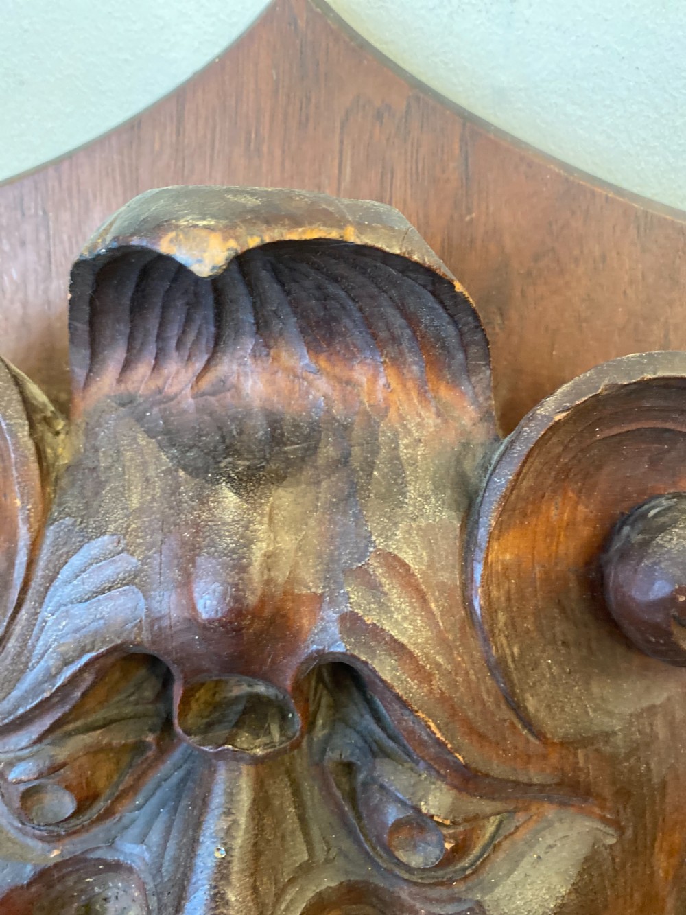 Wall mounted grotesque carved head of large size  View VI