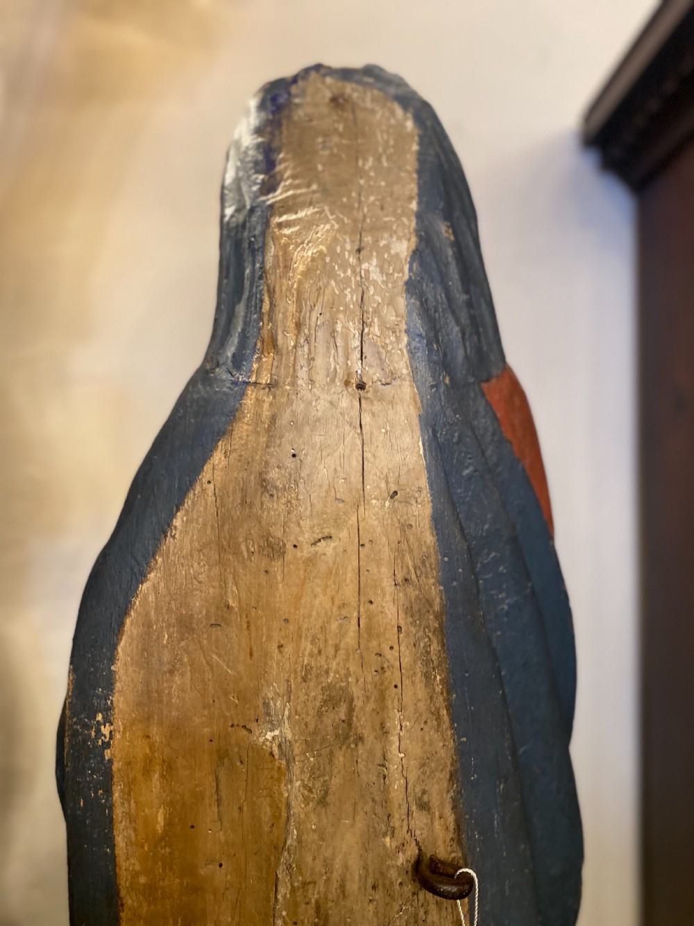 A large C15th carved lime wood figure of a lady  View III