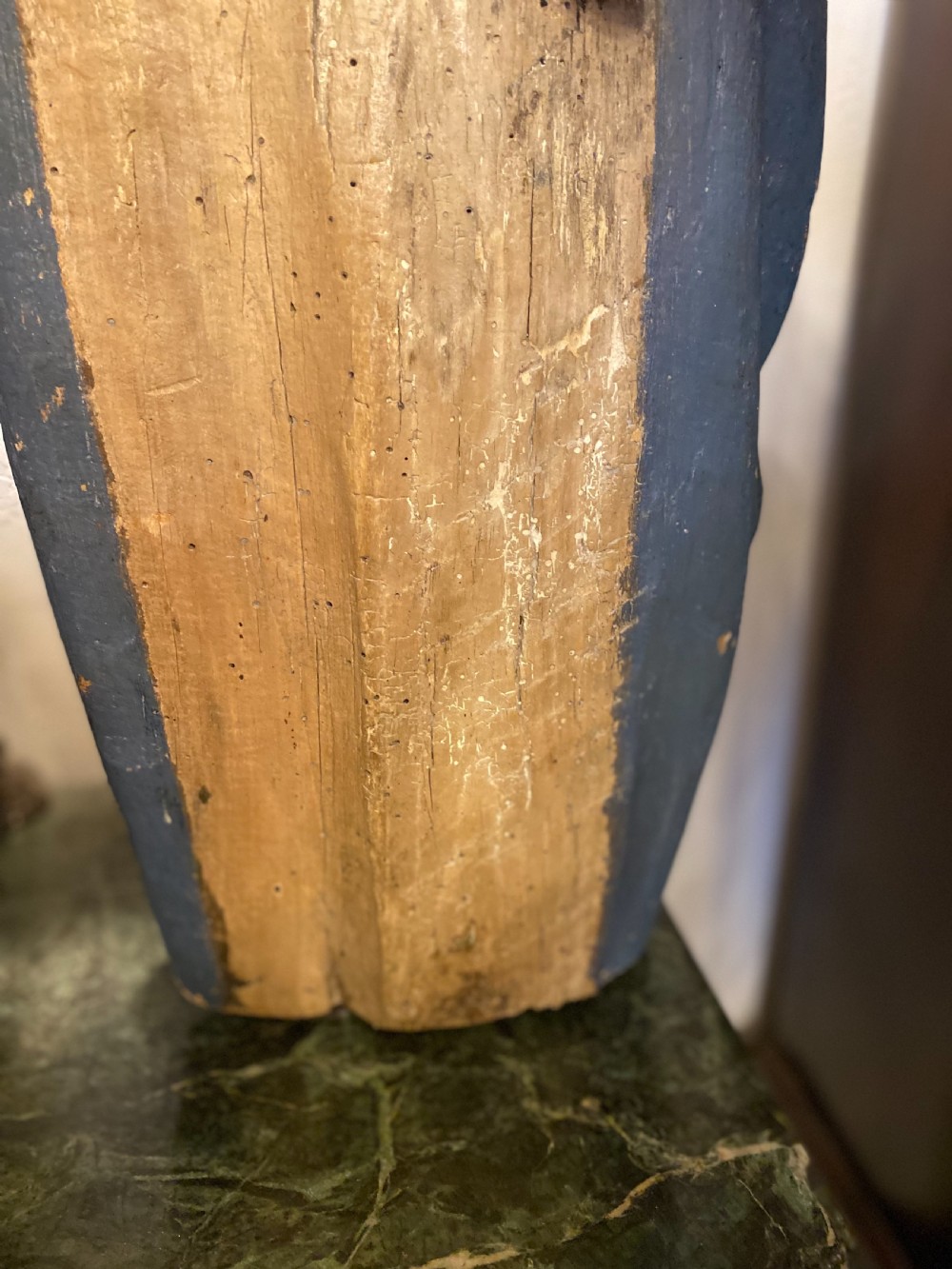 A large C15th carved lime wood figure of a lady  View IV