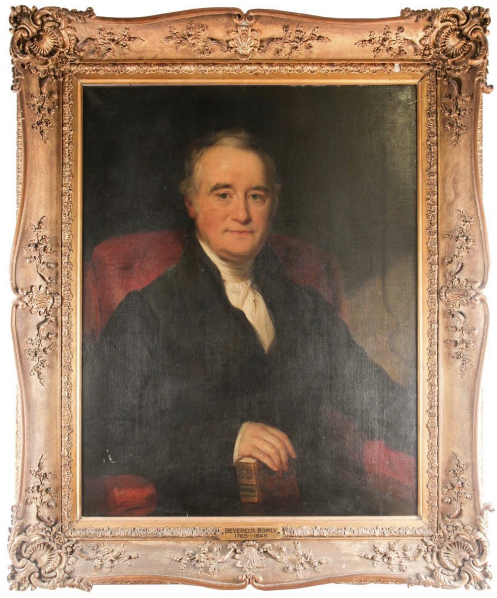 Oil painting portrait of Devereux Bowly 1765-1848