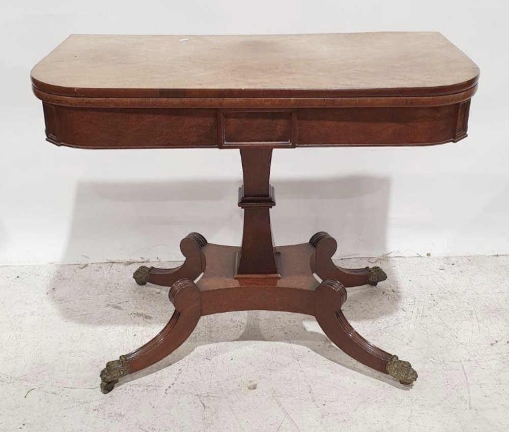 Regency faded mahogany card table 