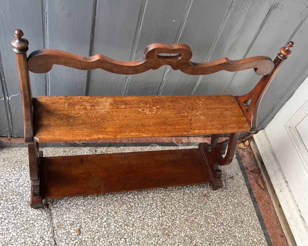 C19th Two tier portable bookcase  View II