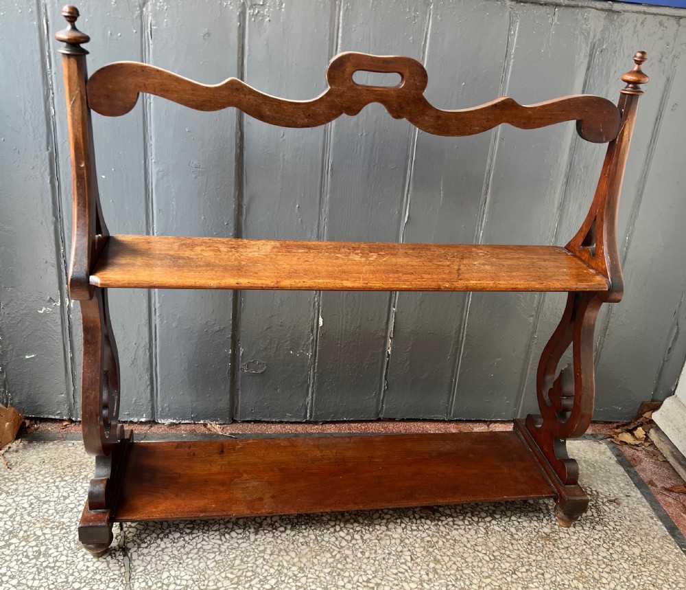 C19th Two tier portable bookcase  View IV
