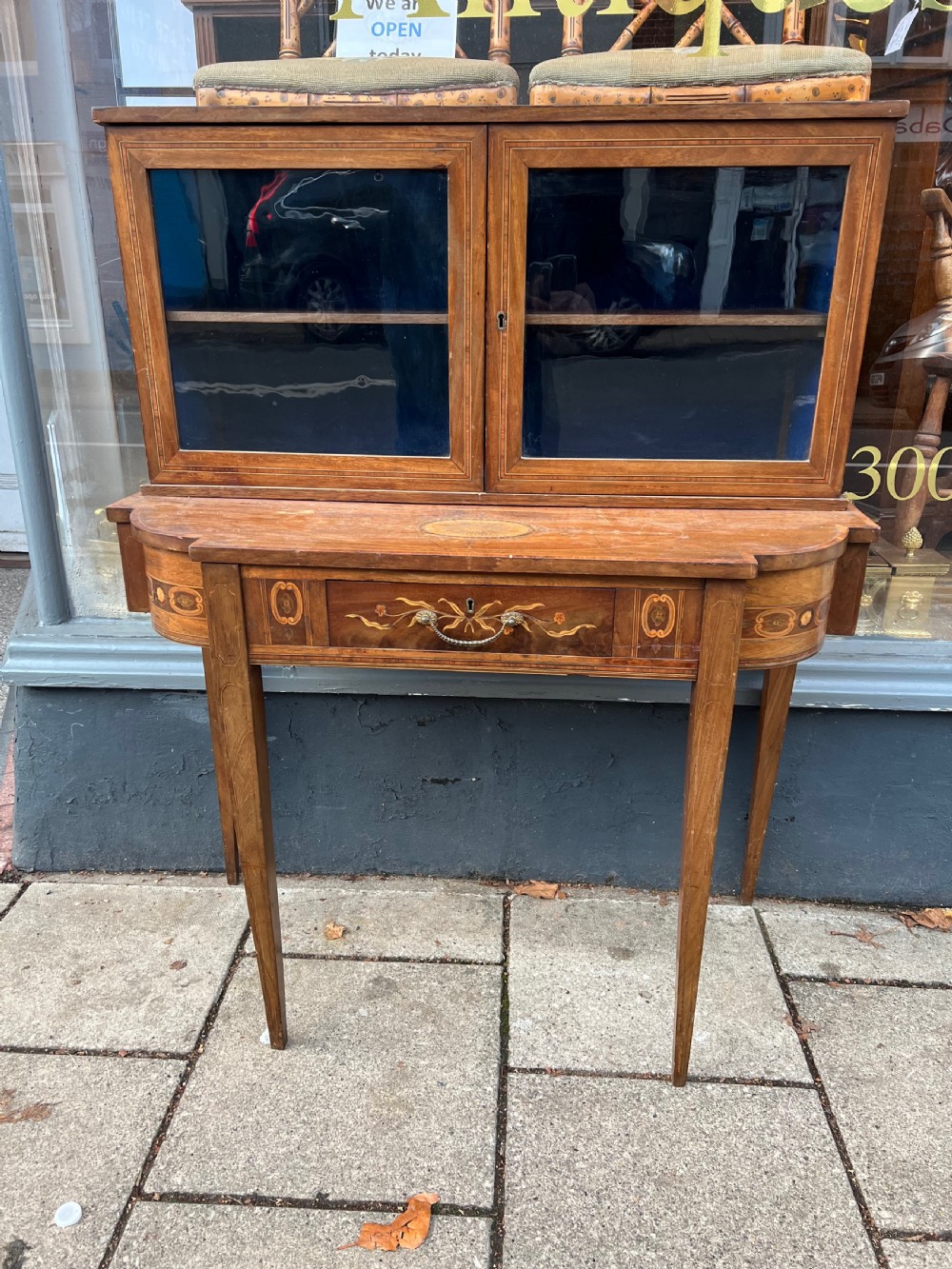 Georgian inlaid table cabinet  View X