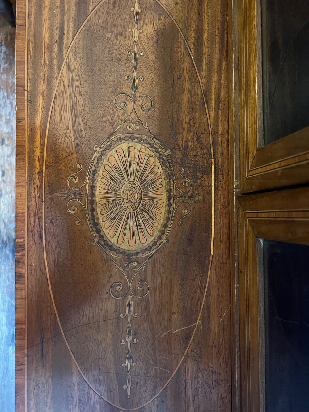Georgian inlaid table cabinet  View XII