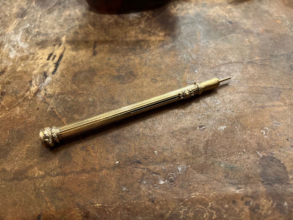 Gold combination propelling pen and pencil by S. Morden & Co  View II
