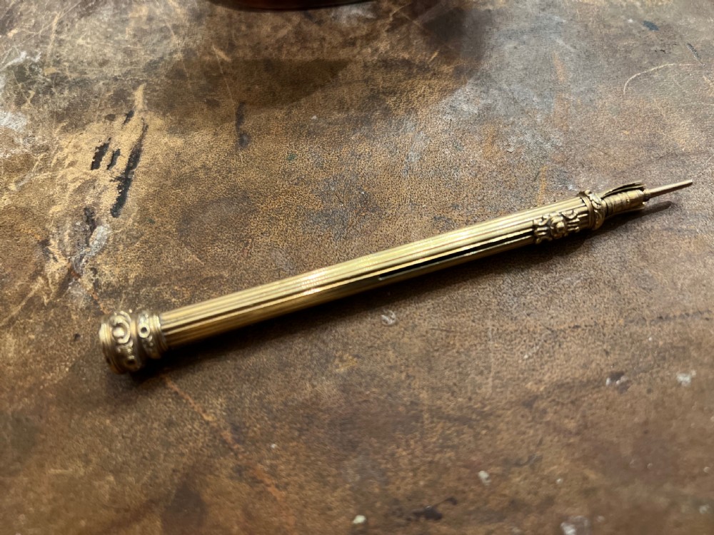 Gold combination propelling pen and pencil by S. Morden & Co  View VII